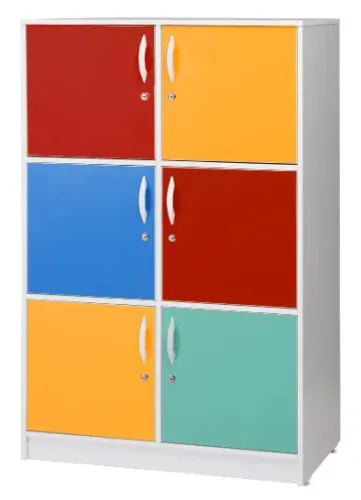 Escaninho 6 Portas Coloridas