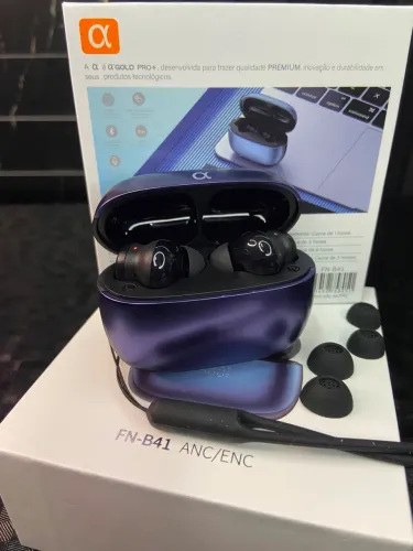Fone de Ouvido Bluetooth FN-B41 Wireless ANC/ENC A?Gold Pro+