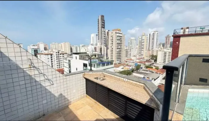 Cobertura duplex Vista mar piscina 2vagas 3quadras da praia Pompéia Santos SP
