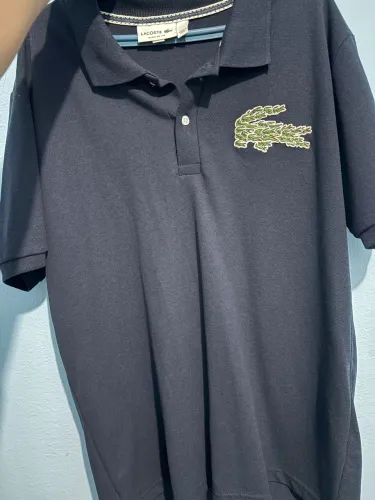 Polo Lacoste Regular Fit Azul Marinho, Tam G