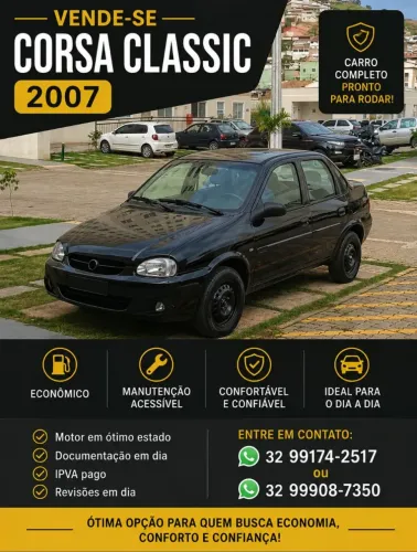 Chevrolet Corsa SED Class.life 1.0/1.0 Flexpower (álcool) 2007