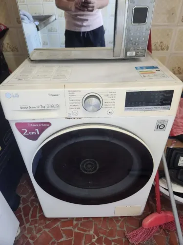 Lava e Seca LG VC4 11kg/7kg Smart Branca Funcionando