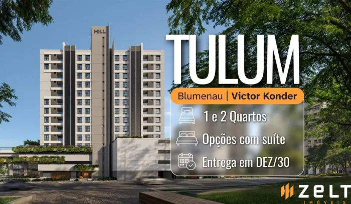 Tulum - Construtora Hill - Studio com 1 dormitório à venda, 35 m² por R$ 320.436 - Centro