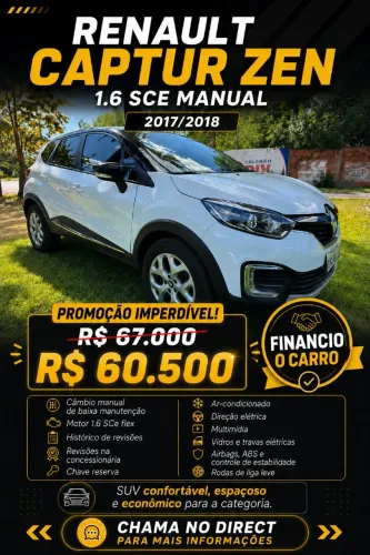 Renault Captur Zen 1.6 16V Flex 5P Mec. 2018