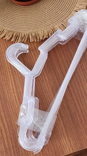 Kit 12 Cabides transparente Reforçado Adulto