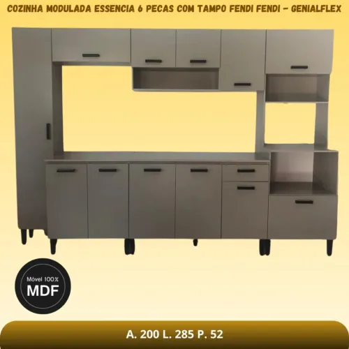 Cozinha Modulada Essência 6 peças 