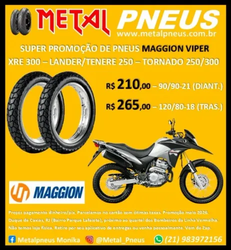 Pneu Moto Maggion XRE300 Lander Tenere 250 Tornado 250/300 Sahara 300