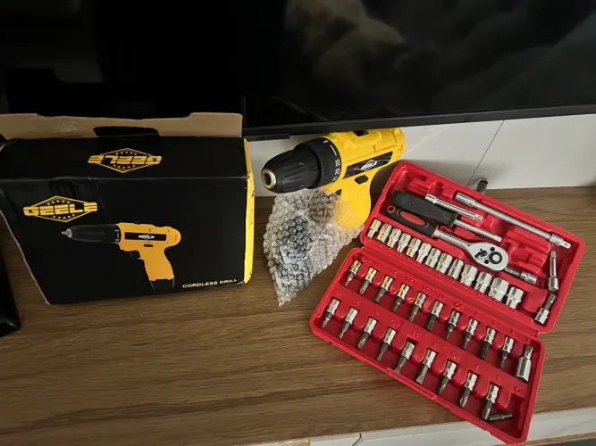KIT FURADEIRA + KIT DE FERRAMENTAS GEELE