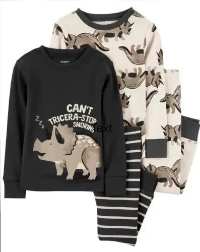 Kit com 2 pijamas de blusa e calça (4 peças) Carters menino - 12 meses