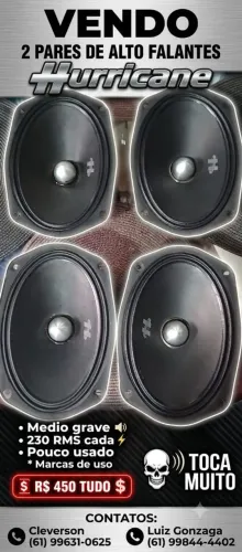 Vende-se 2 par de 69 hurrikane 230 RMS cada