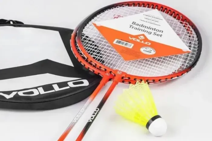 Kit Badminton 2 Raquetes 3 Petecas E Bolsa Vollo