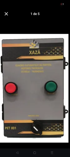 Quadro elétrico partida automática estrela triângulo para motores trifásicos 10CV 220V