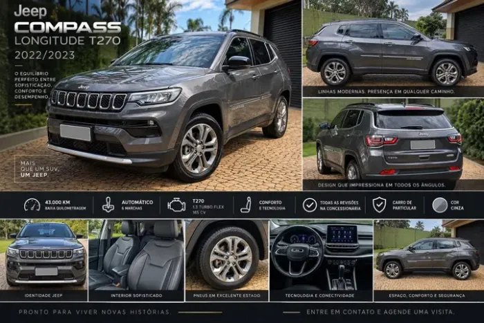 Jeep Compass Long. T270 1.3 TB 4X2 Flex AUT 2023