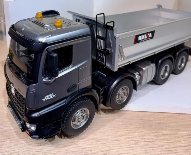 Huina 1536, escala 1/14 caminhão basculante de controle remoto 12ch