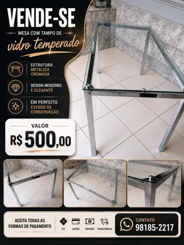 Mesa Vidro Temperado