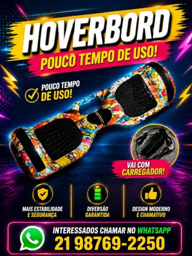 Hoverbord pouco tempo de uso+carregador 450 pra sair logo