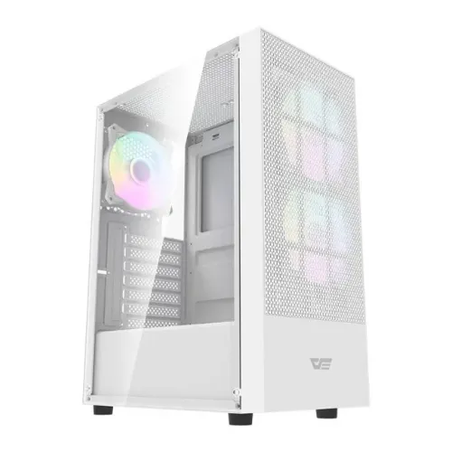 gabinete gamer aigo darkflash a290 branco argb com 3 fans novo mesh novo lacrado