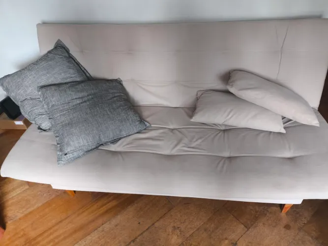 Sofá cama cinza
