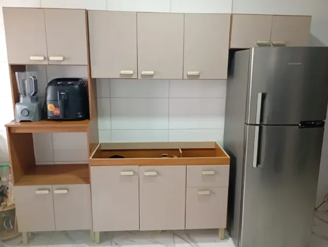 Cozinha Modulada Completa MDP - Seminova e Bem Conservada