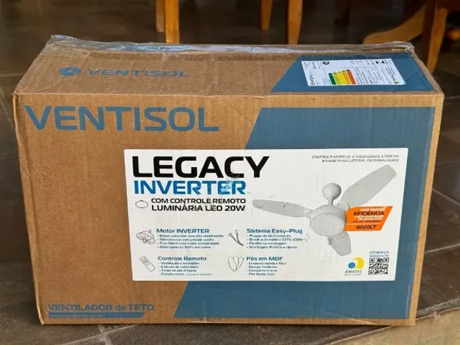 Ventilador de Teto Ventisol Legacy Com Controle Bivolt
