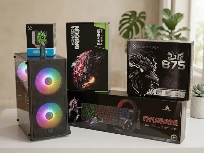 PC Gamer Completo NOVO | RX 590 + 16GB RAM + SSD NVMe + Kit Acegeek 4 em 1!