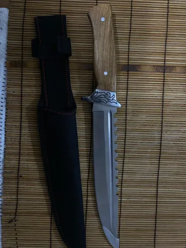 Faça artesanal madeiro e inox