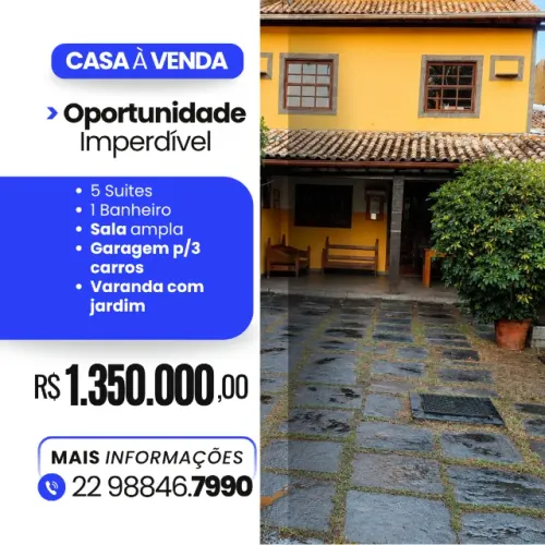 Excelente Casa à Venda em Cabo Frio
