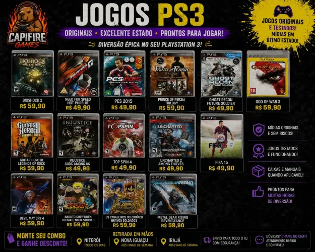? JOGOS ORIGINAIS PARA PS3