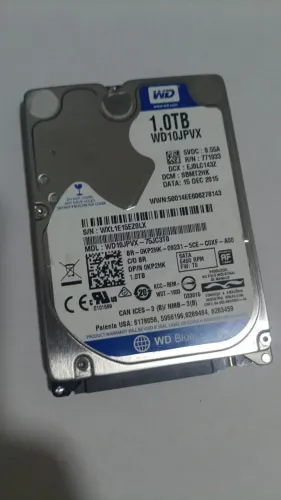 HD Interno Notebook 1TB Western Digital Blue - Pouco Uso