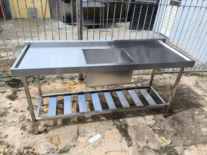 Pia de inox 1,80x60 nova