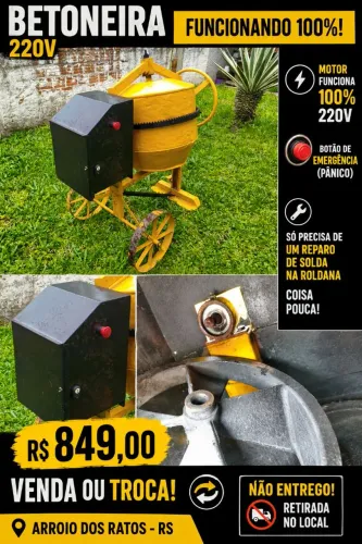 Betoneira 220v R$ 849,00