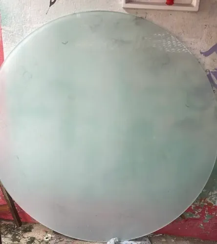 Tampo de Vidro Redondo Temperado (Verde / Fumê Suave)