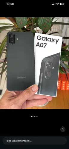 Celular Galaxy A07 Tela 6.7 128GB 4G Câmera Dupla 50MP Bateria 50000mAh