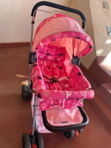 Carrinho De Bebê Passeio Vira Berço Soft Tour Rosa + Bomba coletora de leite!
