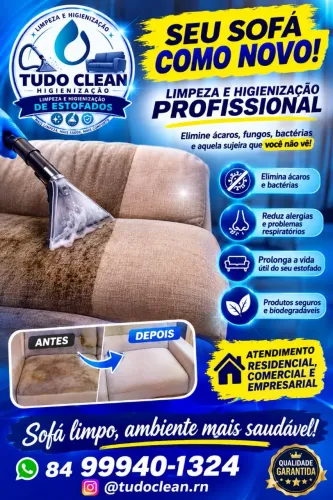Limpeza e higienização de Estofados e muito mais