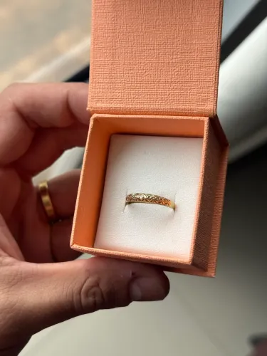 Meia Aliança Ouro 18k