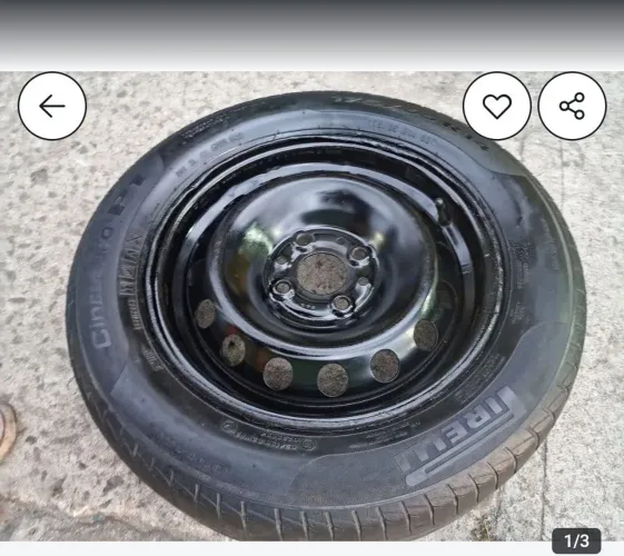 Roda 14 Fiat com pneu meia vida 