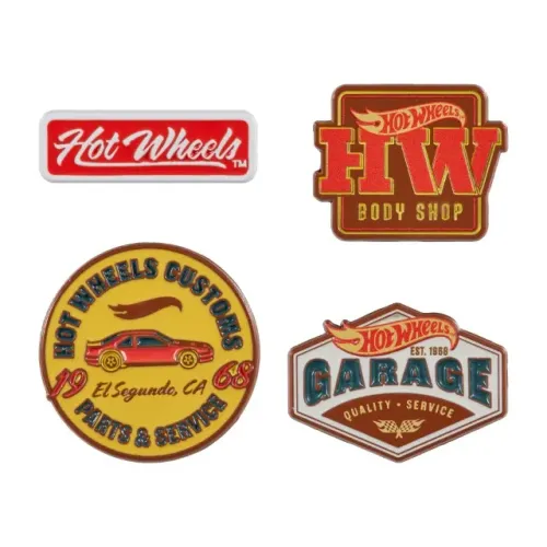 Kit de Pins / Broches Colecionáveis Hot Wheels Body Shop (Exclusivo Mattel Creations)