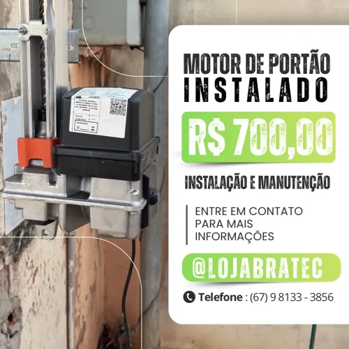 Motor para portão de elevação 8seg (instalado)