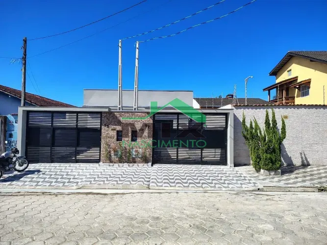Casa Nova com Piscina no Balneário Gaivota em Itanhaém | 2 Dormitórios, Suíte, Área Gourme