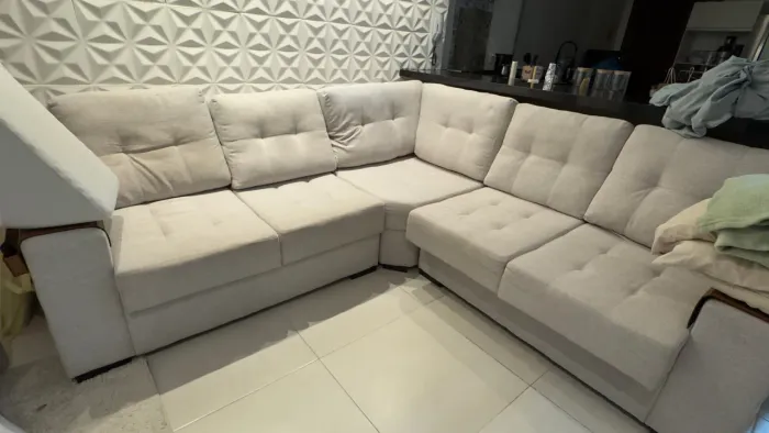 Sofá em L 5 lugares