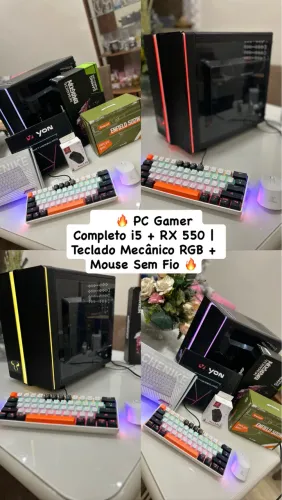 PC GAMER I5 COM RX550 DE 4GB COM JOGOS E GARANTIA 