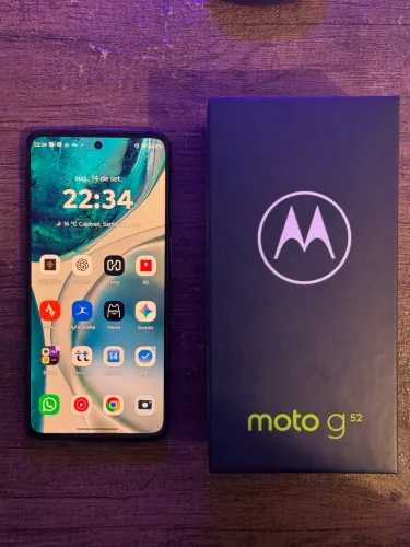 Motorola Moto G52 128GB / 4GB RAM + Caixa e Carregador Turbo