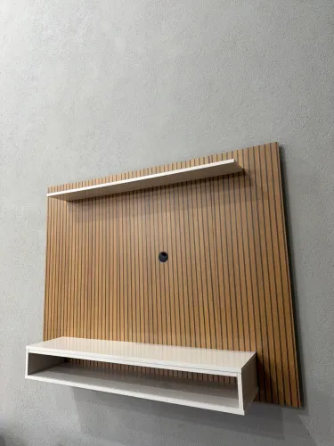 Painel Ripado 3D TVs até 60 Polegadas Cor Off White Ripado