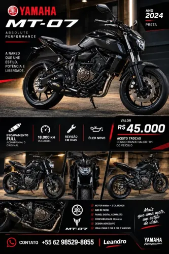 Yamaha MT-07 2024 Aceito troca