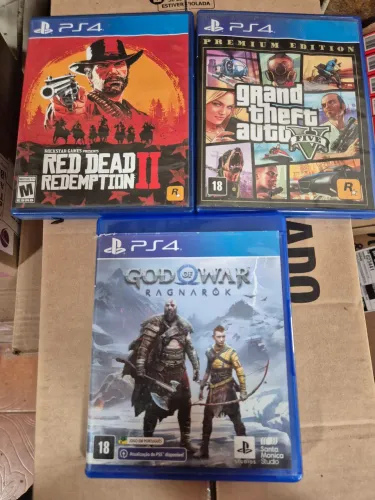 Red dead redemption 2 gta 5 god of war ragnarok jogos de ps4