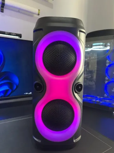 Caixa de Som LED RGB - Bluetooth/USB/FM - A Escolha ideal para sua FESTA!