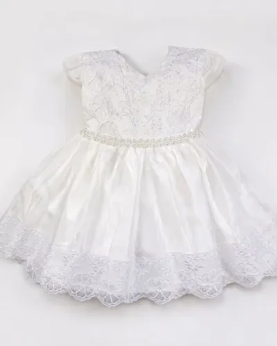 VESTIDO INFANTIL BRANCO DE FESTA / BATIZADO