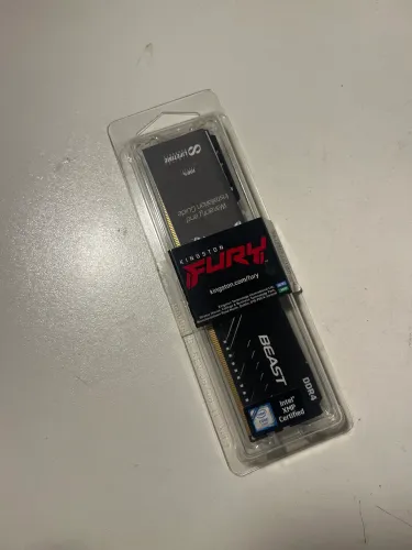 Memória DDR4 Kingston Fury Beast, 8GB, 3200MHz, Black, KF432C16BB/8