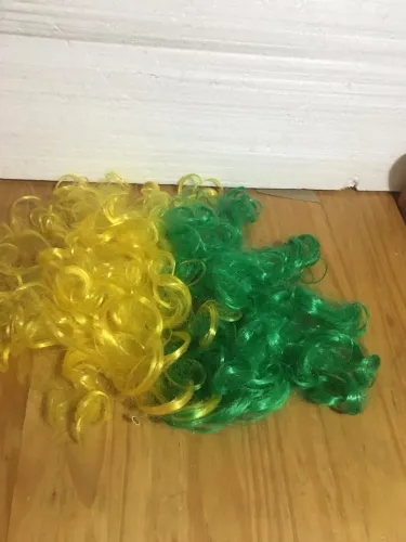 Peruca torcedor do Brasil verde / amarelo 